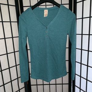 Waffle long sleeve top